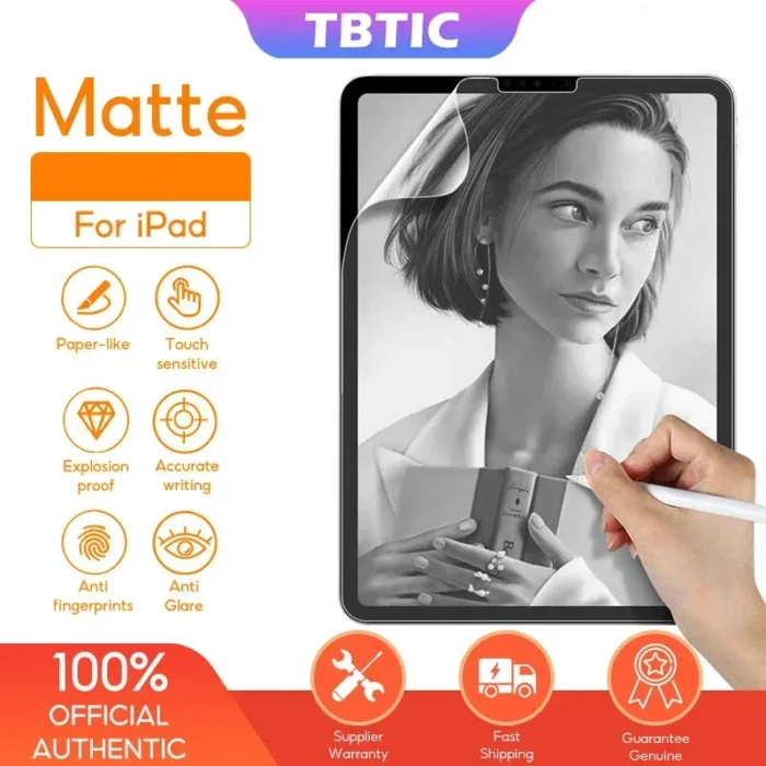 kf-Sa8ce511b88894b15994d9856ab2b2b1dM.webp Schutzfolie für Apple iPad Air5 Air6 Pro11 Pro12.9 Mini6 Paper blendfrei kratzfest – Bild 1