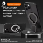 Handyhalterung für iPhone 12 13 14 15 16 MagSafe faltbar 360°drehbar Fingergriff – Bild 2