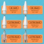 Ersatzspitzen Set 6 für Apple Pencil 1 2 Pro USB-C 2B HB Thin 2 mm 3,5 mm – Bild 3