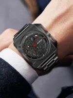 Herrenuhr Automatik Edelstahl Quadrat 41mm für Herren Leuchtzeiger 3ATM Zifferblatt – Bild 3