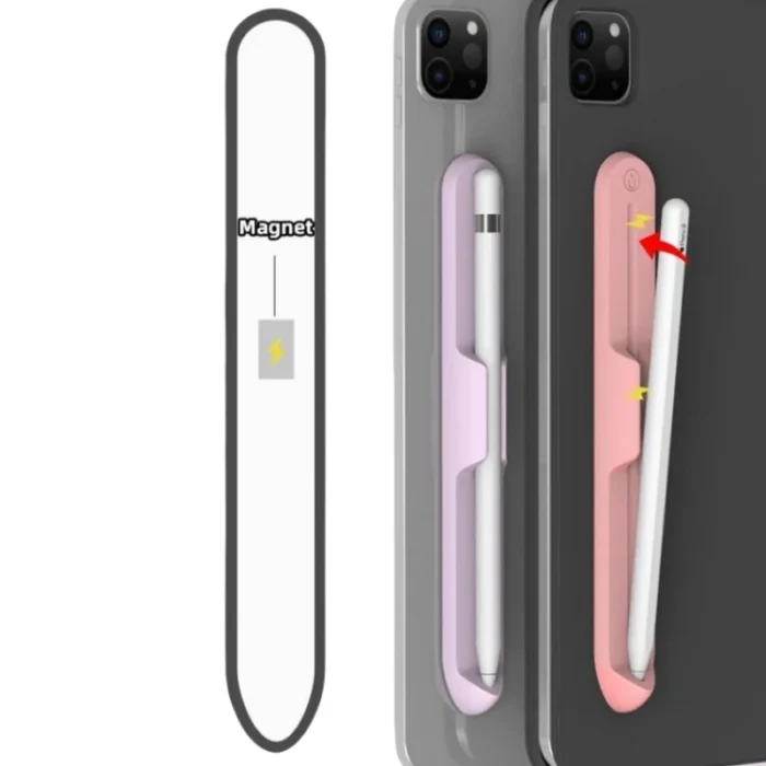 Stifthalter Silikon für Apple Pencil Samsung Galaxy Tab magnetisch klebend – Bild 2