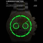 Herrenuhr Skelettuhr Automatik Edelstahl 43 mm Datum 3 ATM – Bild 5