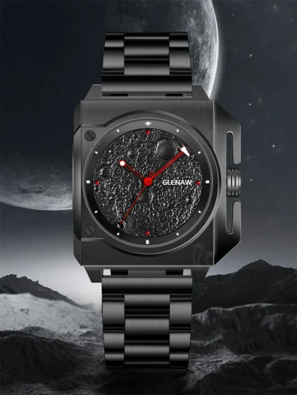 Herrenuhr Automatik Edelstahl Quadrat 41mm für Herren Leuchtzeiger 3ATM Zifferblatt