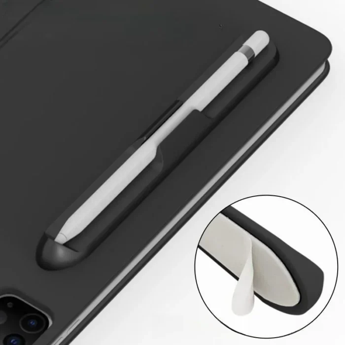 Stifthalter Silikon für Apple Pencil Samsung Galaxy Tab magnetisch klebend – Bild 3