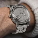 Armbanduhr für Herren Automatik Skelettuhr Edelstahl Leuchtzeiger Mineralglas 42mm – Bild 3