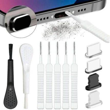 Reinigungsset für iPhone Samsung Xiaomi Staubstecker Bürste Lightning USB-C