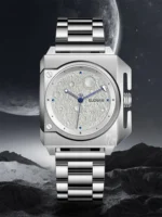 Automatik Herrenuhr für Glenaw quadratisch 40x41mm Mondphase Leuchtzeiger – Bild 3