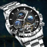 Herrenuhr Automatik Edelstahl Sichtfenster 43mm Spritzwassergeschützt