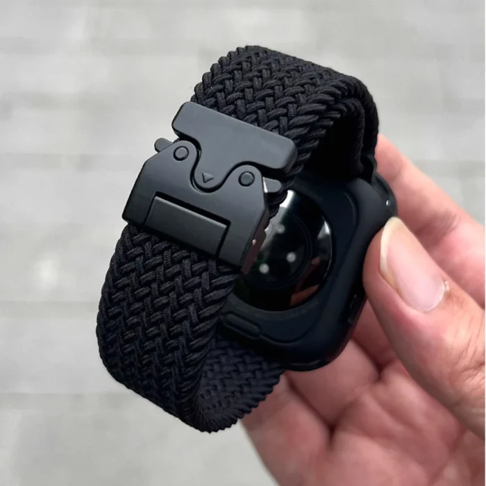 Armband für Apple Watch 41-49 mm Geflochtenes Nylon Luftdurchlässig Verstellbar – Bild 4
