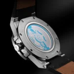 Automatische Herrenuhr für Herren Edelstahl Kunstlederband Datumsanzeige Leuchtindizes 50m – Bild 5