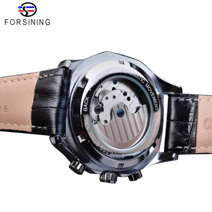 Armbanduhr f. Forsining Automatik Tourbillon Mondphase Datum 40mm – Bild 4