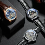 AILANG Automatik Herrenuhr Mechanisch Leder Wasserdicht 5ATM 42mm 8626B – Bild 4