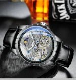 AILANG Automatik Herrenuhr Mechanisch Leder Wasserdicht 5ATM 42mm 8626B – Bild 5