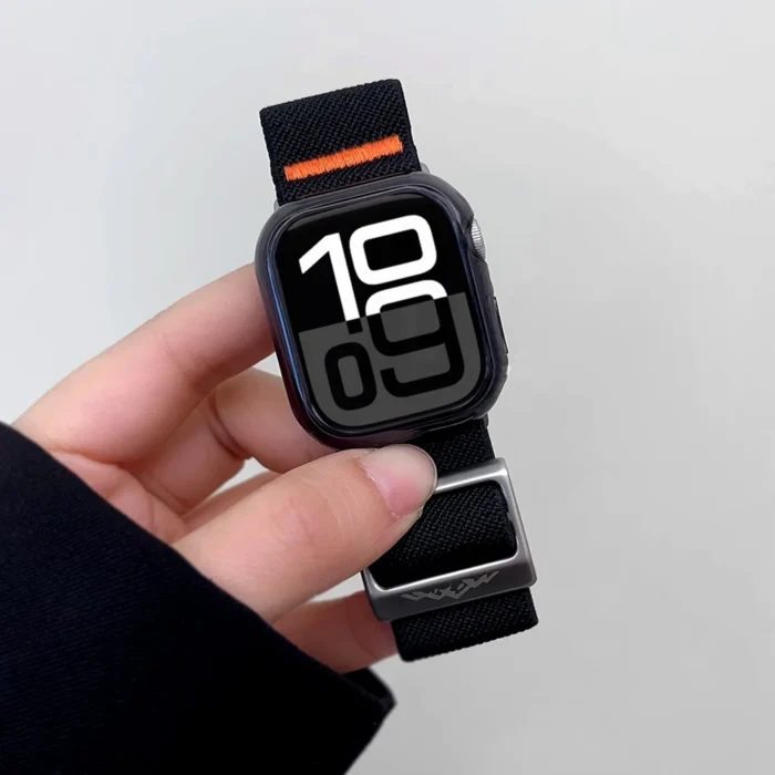 Armband f. Apple Watch 40-49mm Nylon elastisch verstellbar – Bild 2