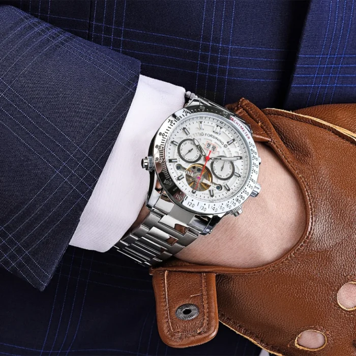 Herrenuhr f. Forsining S1170-3 Mechanisch Automatik Edelstahl Wasserdicht – Bild 5