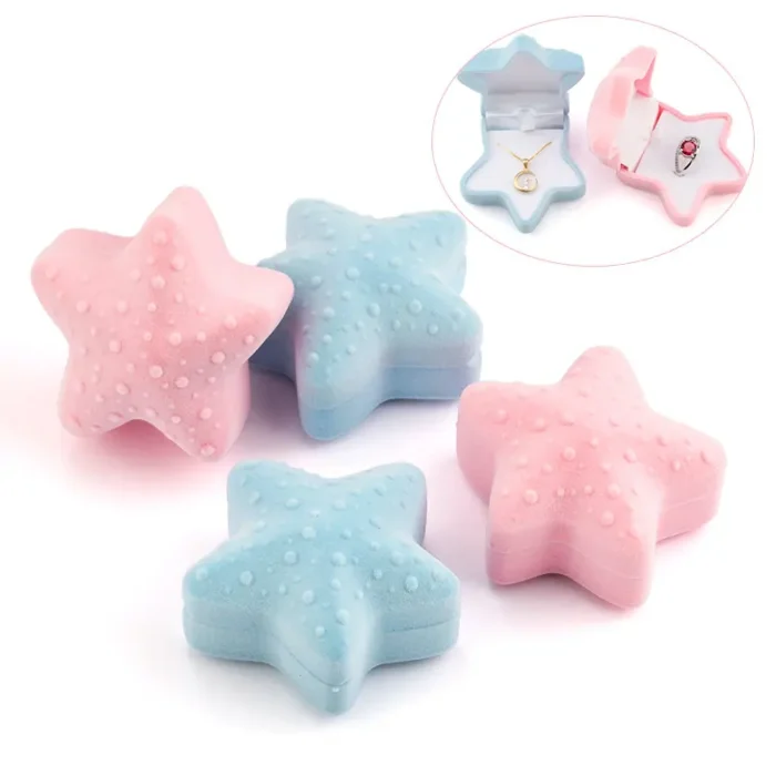 Samt Schmuckbox 16 Designs Ringbox Geschenk für Verlobung Hochzeit Ohrringe – Bild 6