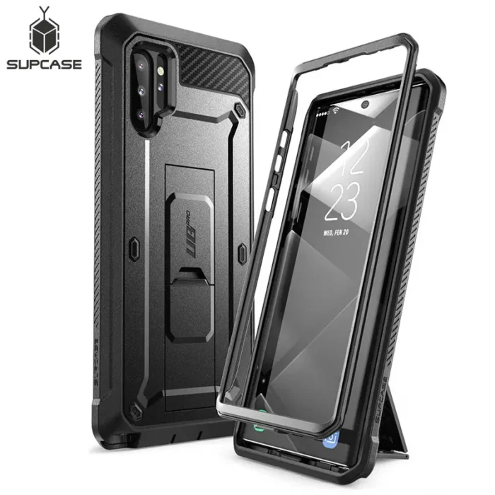 kf-H249125ba108649878ffdbba1a65164bc8.webp SUPCASE UB Pro Unicorn Beetle Pro Hülle Samsung Galaxy Note 10 Plus 5G Full Body Rugged Holster Kickstand Stoßfest OHNE Folie Schwarz Blau – Bild 1