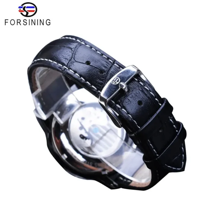 Premium Herren Automatik Armbanduhr Mondphasen Edelstahl 43mm Blau – Bild 5