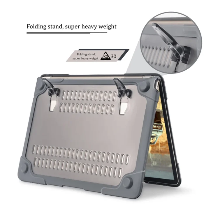 MacBook Hülle Transparent Standfüße Air Pro 13 14 15,3 16 Zoll – Bild 3