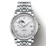 Herrenuhr Automatik Mondphase Saphirglas 42mm 50m wasserdicht Tachymeter Leder