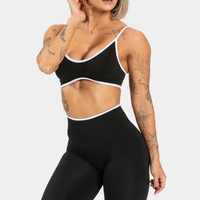 Hochtailliertes Damen Sport Set BH Leggings Yoga Fitness Atmungsaktiv Nylon – Bild 5