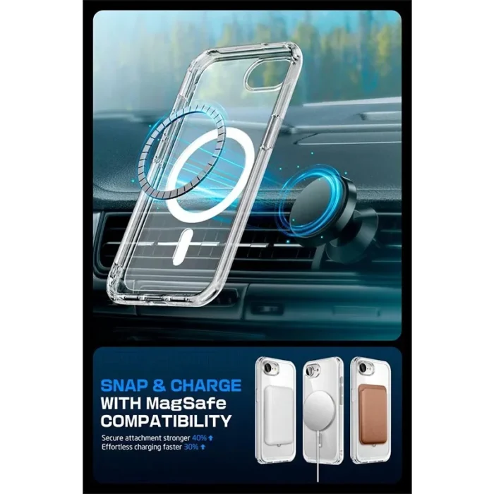 SUPCASE Hülle für iPhone 16e 6.1" 2025 MagSafe kompatibel Magnetisch Transparent Stoßfest – Bild 5