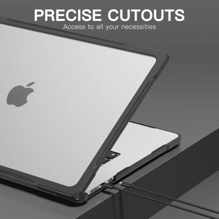 MacBook Pro 14 16 Zoll Hülle Transparent Carbon Schutzset mit Folie – Bild 4