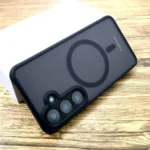 Transparente MagSafe Hülle für Samsung Galaxy A55 A54 A56 S24 S23 Anti Fingerprint