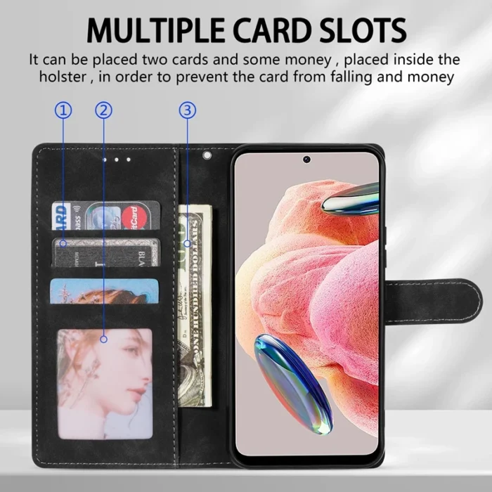 Flipcase f. Xiaomi Poco X7 X6 Pro X5 Kunstleder Magnet Karten Ständer – Bild 2