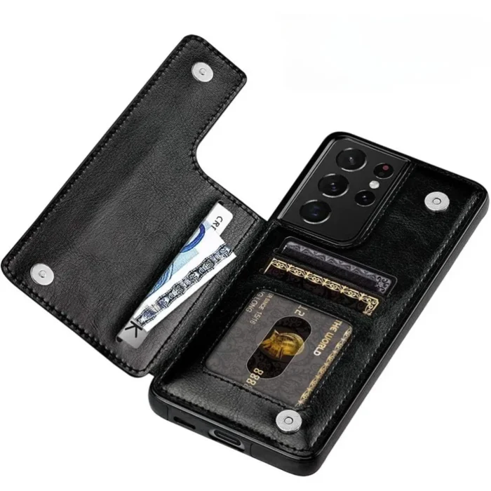 Wallet Case Hülle für Samsung Galaxy S24 Ultra S23 Flip Kartenfächer Ständer – Bild 1