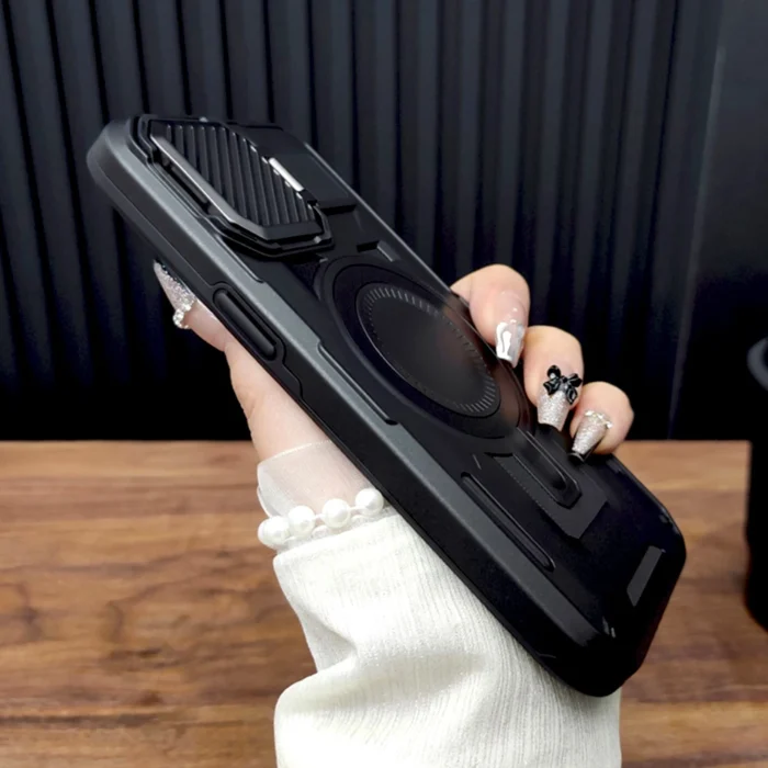 Schutzhülle iPhone 12-17 Pro Max MagSafe Ring Ständer Kameraschutz stoßfest – Bild 3