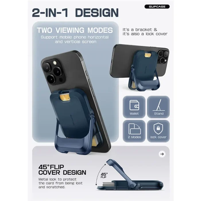 SUPCASE Magnet Wallet Case für iPhone 12 13 14 15 16 mit Ständer & RFID Schutz – Bild 4