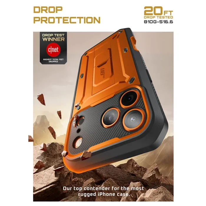 SUPCASE UB Pro iPhone 17 Pro 6.3" 2025 Hülle mit Gürtelclip Kickstand Displayschutz – Bild 3