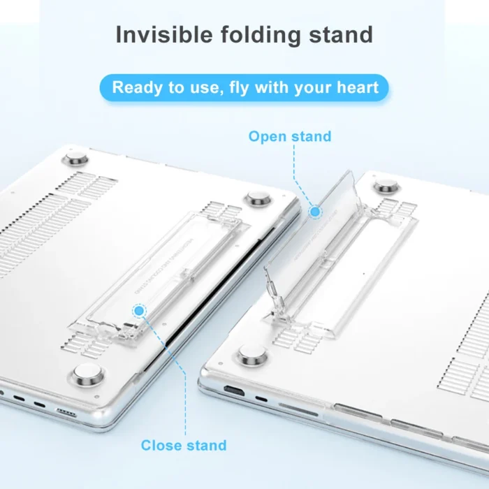 MacBook Air Pro Hülle Transparent Stand M1-M4 13-16 Zoll Kühlung – Bild 4