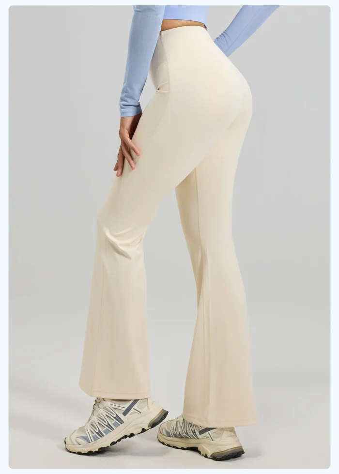 Hochtaillierte Schlaghose Flared Pants Yoga Fitness Leggings für Frauen – Bild 5