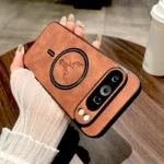 MagSafe Hülle Google Pixel 7 8 9 10 Lederoptik Wireless Charging