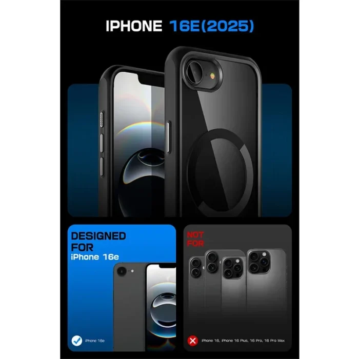 SUPCASE Hülle für iPhone 16e 6.1" 2025 MagSafe kompatibel Magnetisch Transparent Stoßfest – Bild 2