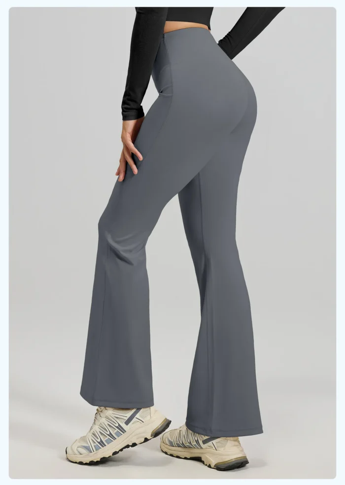 Hochtaillierte Schlaghose Flared Pants Yoga Fitness Leggings für Frauen – Bild 3