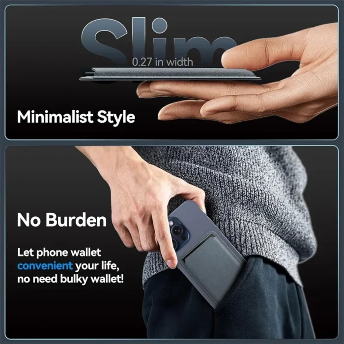 MagSafe Kartenhalter für iPhone 12 13 14 15 mit Telefonständer 3 Karten – Bild 6