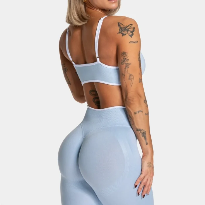 Hochtailliertes Damen Sport Set BH Leggings Yoga Fitness Atmungsaktiv Nylon – Bild 2