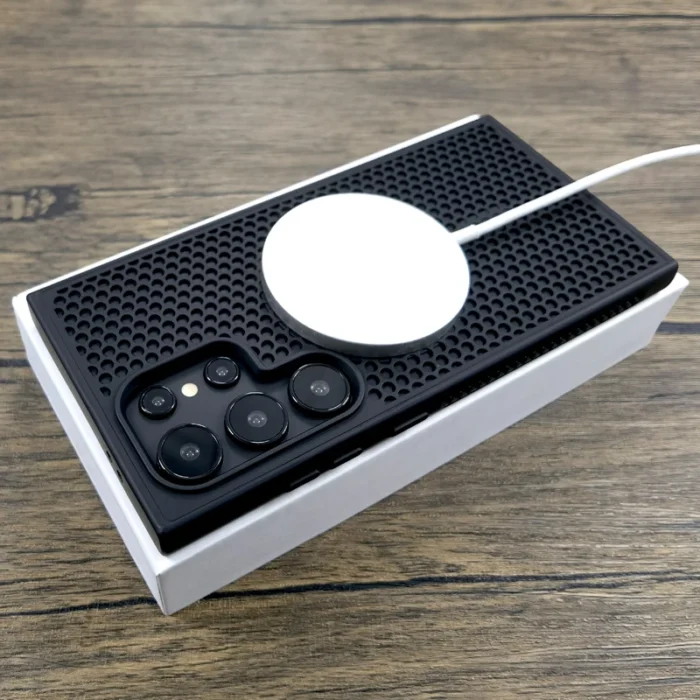 Hülle f. Samsung Galaxy S24 S23 Ultra MagSafe Case perforiert Kühlung schwarz – Bild 6