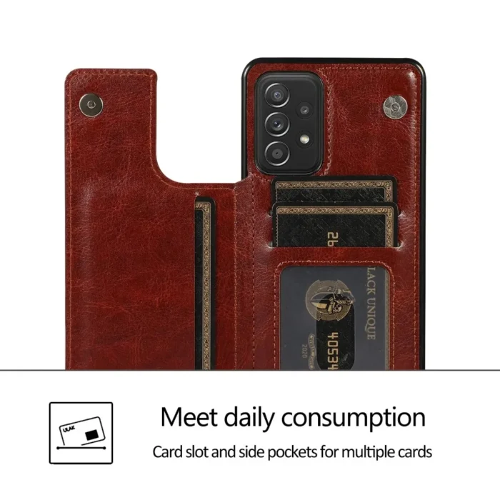 Wallet Case Hülle für Samsung Galaxy S24 Ultra S23 Flip Kartenfächer Ständer – Bild 3