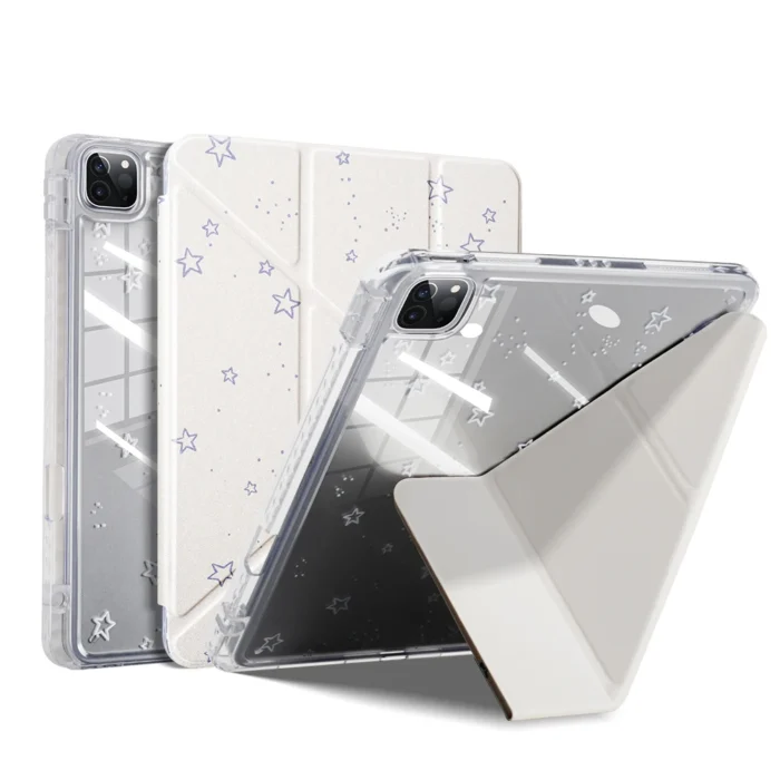 Transparente iPad Hülle mit Ständer & Apple Pencil Halterung für iPad Pro – Bild 2