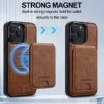 MagSafe Kunstlederhülle iPhone 15 Pro Wallet Kartenhalter abnehmbar Magnet Case – Bild 6