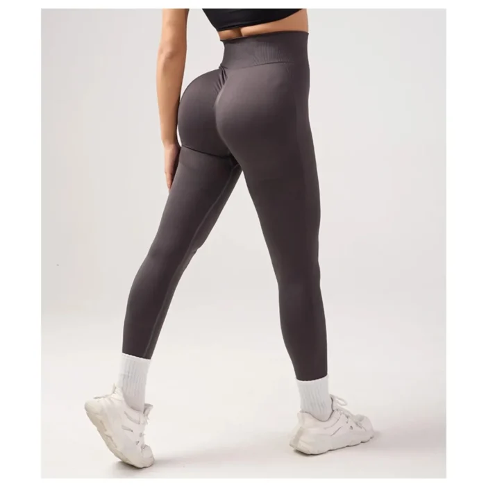 Hochtaillierte Fitnessleggings für Frauen Nahtlos Atmungsaktiv Yoga Sport Gym – Bild 4