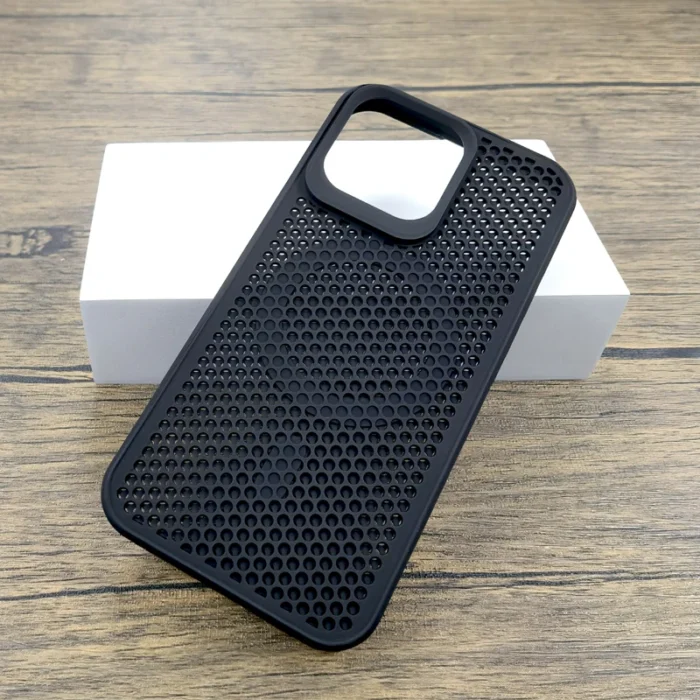 MagSafe Hülle für iPhone 16 15 14 13 12 Pro Max Perforiert Kühl Griffig Orange Blau – Bild 5