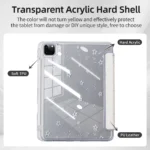 Transparente iPad Hülle mit Ständer & Apple Pencil Halterung für iPad Pro – Bild 5