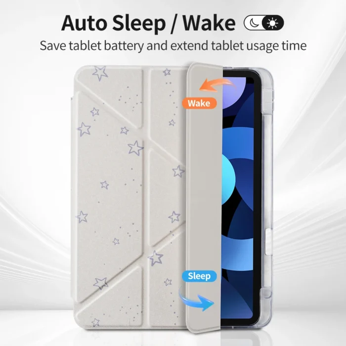 Transparente iPad Hülle mit Ständer & Apple Pencil Halterung für iPad Pro – Bild 4