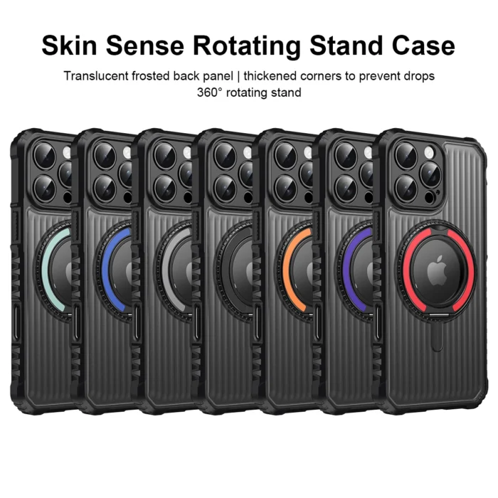 MagSafe iPhone Hülle mit 360° Drehständer & Magnetring Stoßschutz – Bild 6