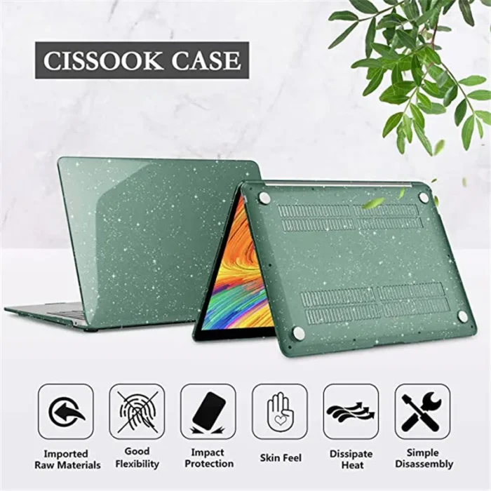 Glitzer Komplettset für MacBook Air M2 13" 14" Case mit Folie Tastaturschutz – Bild 5